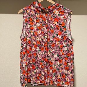 Ann Taylor Floral Sleeveless Top